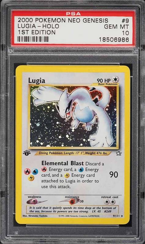 2000 Lugia Neo Genesis 1st Edition PSA 10